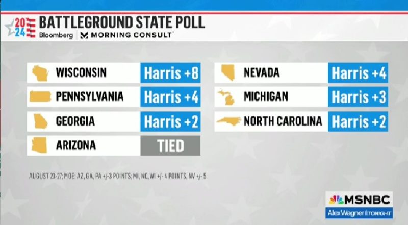 Vice President Kamala Harris is gaining ground in the 2024 presidential race, showing significant leads in several critical battleground states against former President Donald Trump.