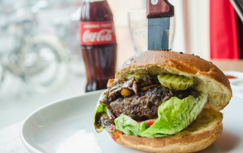 burger and coke