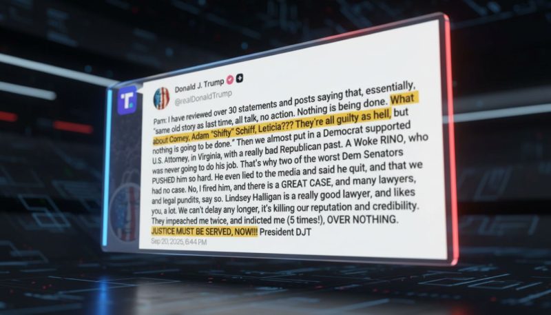 truth social post from trump