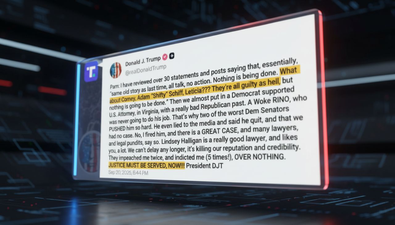 truth social post from trump