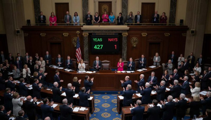 In a House that can barely pass a budget resolution, 427–1 is not a vote, it’s a scream.