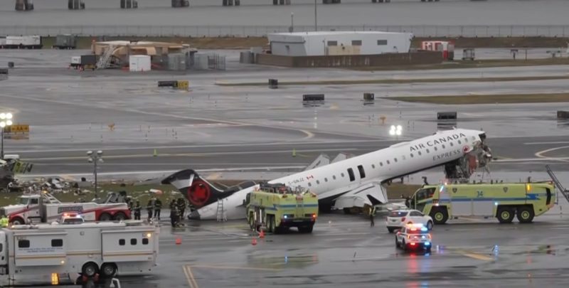 LaGuardia Airport Crash Two Pilots Dead After Air Canada Jet Collides With Fire Truck on Active Runway