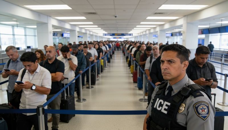 TSA Government Shutdown Crisis ICE Agents Deployed to 14 Airports as Security Lines Hit Six Hours