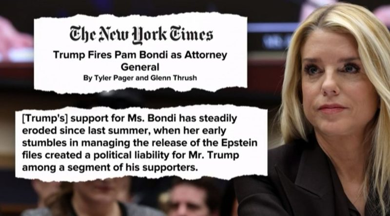 PAM BONDI FIRED